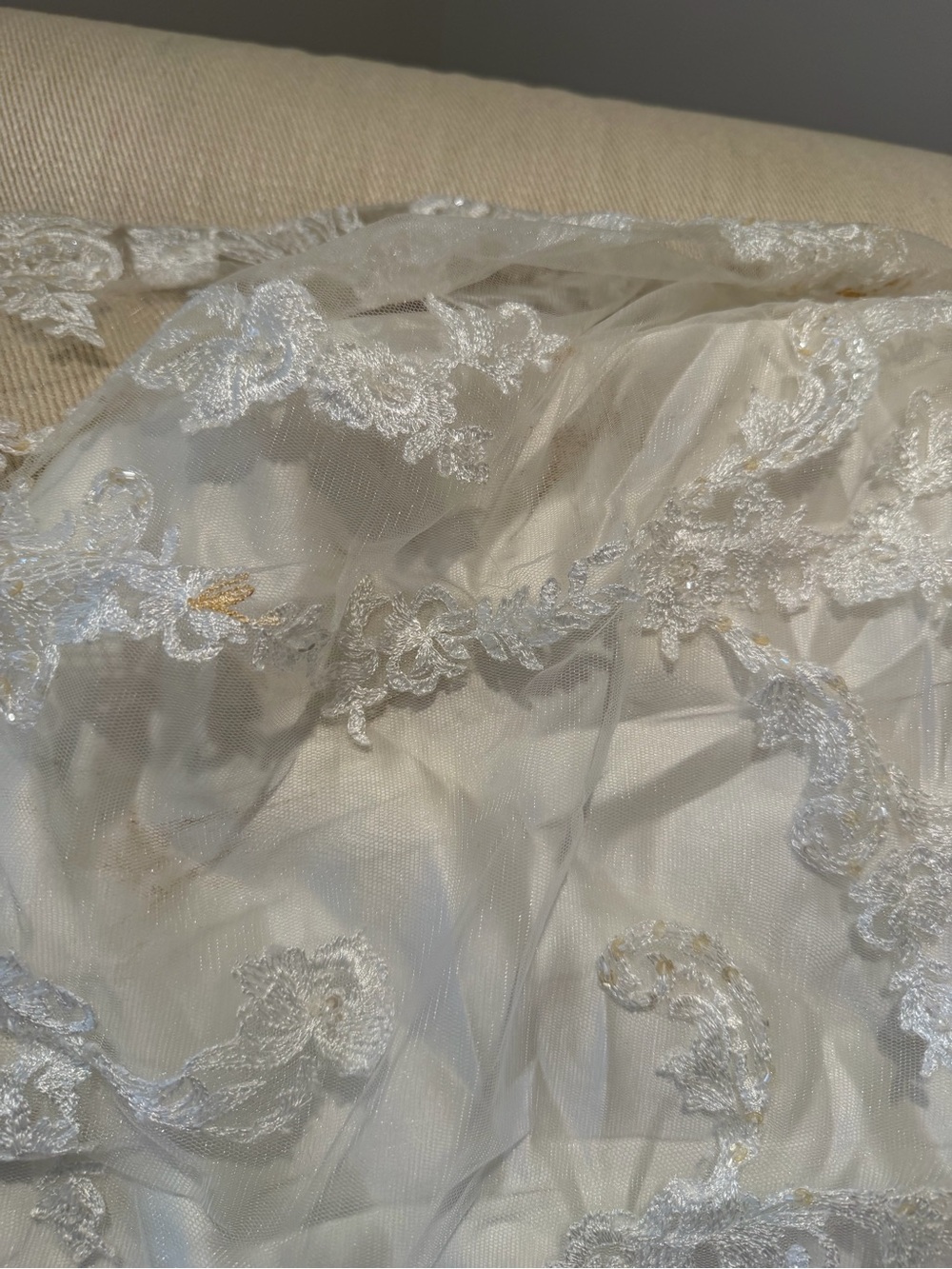 Casablanca Lace Strapless Ivory Wedding Gown size 12 - Picture 6 of 7